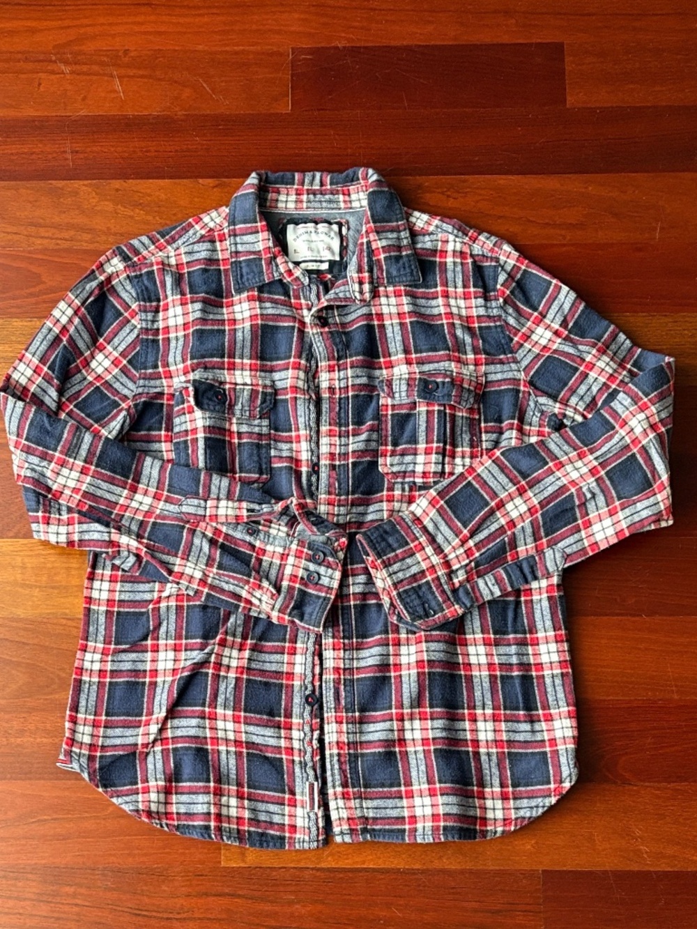 Denim & Flower Slim Fit Plaid Flannel Shirt - Unisex
